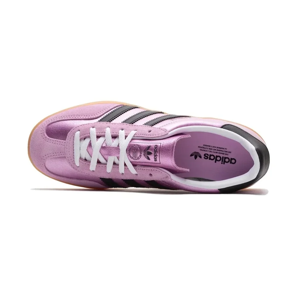 Adidas Gazelle Indoor Women's Size 5.5 Bliss Lilac Pink Black Shoes JS1406 NEW - Picture 5 of 6